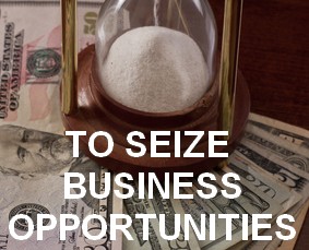 To seize business opportunities